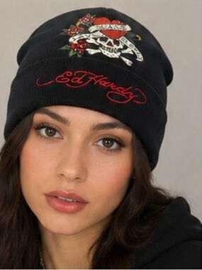 Ed Hardy Love Kills Slowly Beanie Hat
One Size | Black | Y2K NWOT